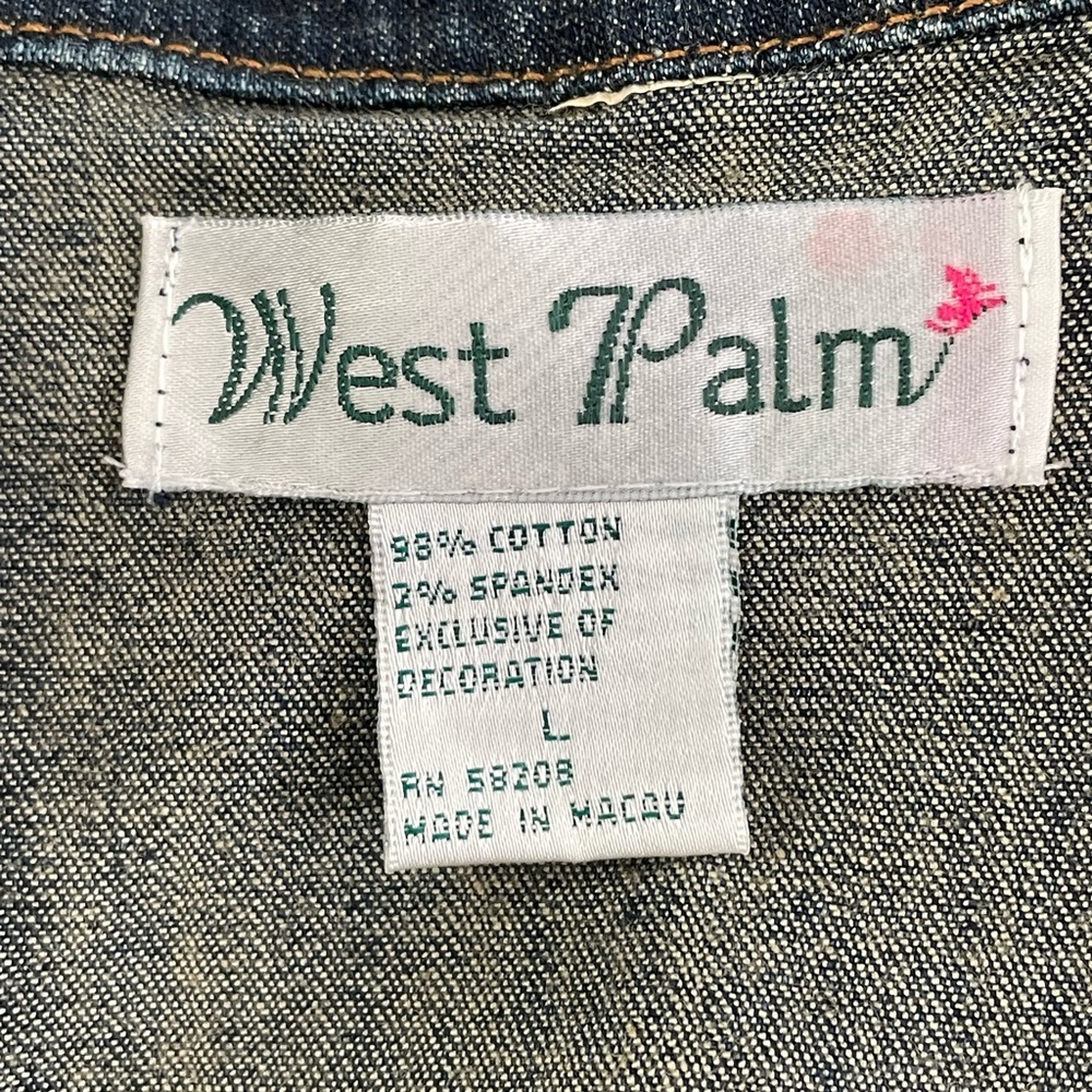 Denim jacket, embellished jean jacket, West Palm, velvet trim denim - Picture 8 of 8